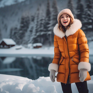 Wholesale 100% Polyester Spandex Padded Jacket for Women <b>Ladies</b> Casual Wear <b>with</b> Quilted Fur <b>Hood</b> Lightweight Padded <b>Coat</b> - Product Image 1