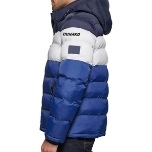 Nouveau logo personnalisé hiver rembourré bulle vers le bas doudounes grande taille brillant solide coton chaud surdimensionné décontracté hommes doudoune - Product Image 4