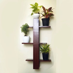 Wood Book Shelf Storage Rack <b>for</b> Holding Flower Pots Beautiful Wall Art-Buy Now! - Product Image 6