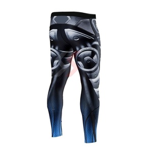 Hot Sale Spats <b>Leggings</b> for Men's <b>Polyester</b> Spandex MMA Workout Sublimated Running Tights MMA Spats <b>Leggings</b> Cheap Price - Product Image 2