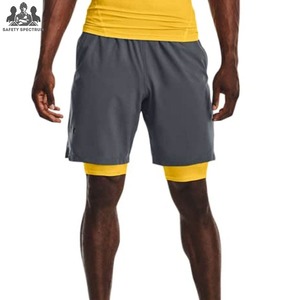 Customized Logo Adult Size <b>Men</b> Sporty Mid <b>Compression</b> <b>Shorts</b> Elastic Waist Active Wear Solid Eco-Friendly Breathable Quick Dry - Product Image 5