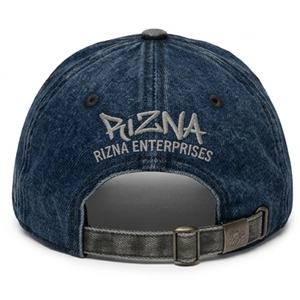 Gorra de Béisbol RIZNA Vintage Deportiva de Sarga Vaquera, 6 Paneles, Ajustable, Unisex, Casual, con Logotipo 3D Bordado en el Panel Frontal, Azul, Algodón, Metal - Product Image 5