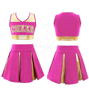 ชุดเชียร์ลีดเดอร์แขนกุดใส่สบายสำหรับผู้หญิงชุดนักเรียนเด็กผู้หญิงชุดเชียร์ลีดเดอร์ - Product Image 4