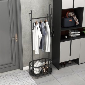 Organizador de Ropa KPT68012 con Práctica Cesta de Almacenamiento, Tipo Vertical de Acero Inoxidable para Sala de Estar - Product Image 4