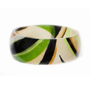Wholesale Hand-Created Resin <b>Bangles</b> with Smoke Pattern <b>Wood</b> Bracelets Pearls and Diamonds for Weddings Parties and Gifts - Product Image 6