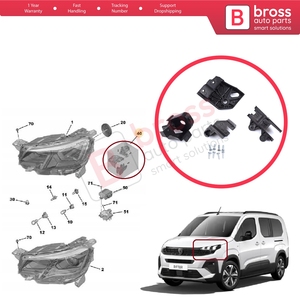 Support de fixation de phare BHL578-1, kit de réparation avec languettes, côté gauche, pour Rifter Partner K9 2018 et après, 9824199280 - Product Image 5
