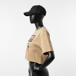 Camiseta Corta de Alta Calidad para Mujer, Tela de Algodón de 180 g/m², Tacto Suave, Color Sólido, Logotipo Personalizado Impreso, Camiseta para Mujer - Product Image 3