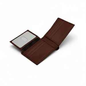 Premium Leather <b>Men</b> Bifold RFID Protected Fold Short 8 Card Slots Handcrafted Full Grain Cow Saffiano Leather Minimalist - Product Image 2