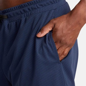 Pantalones cortos deportivos de malla de estilo callejero para hombre, pantalones cortos informales con cintura elástica, ajuste Sim, patrón sólido, venta al por mayor, pantalones cortos de ejercicio baratos - Product Image 4