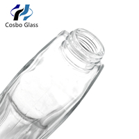 Flacon de parfum carré vide de 100 ml sans flamme, diffuseur transparent en verre avec bouchon à vis, diffuseur de roseaux d'intérieur