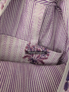 High Quality Hand-Block Printed Quilted Cotton <b>Backpack</b> Ethnic Indian Floral Pattern Bohemian College Portable Lightweight - Product Image 4