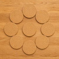 Ensemble de sous-verres ronds en liège naturel, sous-verres vierges personnalisables avec logo pour table, cadeau, vente en gros, pour enfants, direct OEM ODM