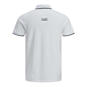 Customized Logo Men Embroidery <b>Striped</b> Trim Polo <b>Shirts</b> - Product Image 3