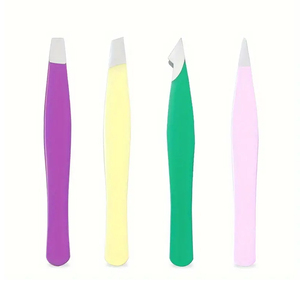 Stainless Steel Eyebrow Tweezers, Colored Beauty <b>Makeup</b> <b>Tool</b> for Hair Removal, Double Eyelid False Eyelashes - Product Image 1