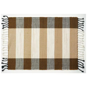 พรมผ้าฝ้ายทอมือกันลื่นแบบทันสมัยขนาดและสีที่กำหนดเองสำหรับห้องนั่งเล่นบ้านและพื้นสวดมนต์ - Product Image 3