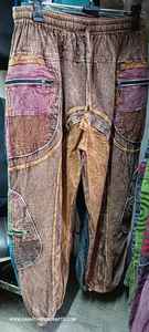 Stonewashed Harem Pants and <b>Trouser</b> <b>Elasticated</b> and Drawstring <b>Waist</b> Two Deep Pockets for Mans and Women' hippie style - Product Image 3