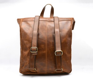 Sac à dos de voyage pour ordinateur portable avec logo personnalisé vintage grande capacité imperméable en cuir souple loisirs hommes LBK-0022 - Product Image 3
