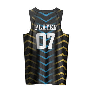 ชุดบาสเก็ตบอลคอวีแบบไม่มีแขน รุ่น Custom W4G ผลิตจากโพลีเอสเตอร์ 100% สำหรับผู้ชาย ระบายอากาศได้ดี ซับเหงื่อ พร้อมลายพิมพ์แบบรีดร้อน - Product Image 3