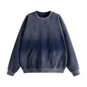 Sweat-shirts pour hommes à boutons, décontractés, en coton 100% épais, effet délavé vintage, imprimés numériquement, sur mesure, basiques, streetwear, pour l'hiver - Product Image 6