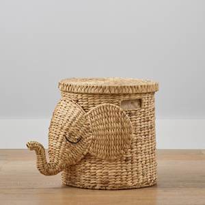 Best Seller! Natural Water Hyacinth Elephant <b>Storage</b> <b>Basket</b>, <b>Wicker</b> Laundry <b>Basket</b> <b>with</b> <b>Lid</b> - Product Image 1