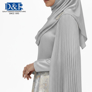 Vestidos Elegantes de Talla Grande para Mujer Musulmana, Largos hasta el Tobillo, de Manga Larga, Elásticos, de Seda, Antideslizantes, con Pañuelo Interior, de la Mejor Marca - Product Image 5