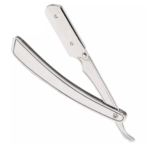 Maquinillas de afeitar de acero inoxidable de hoja única con acabado satinado para cara, cuerpo, Bikini, axilas, afeitado en salones y barberías - Product Image 1