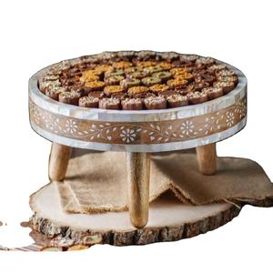 Plateau de service en chocolat pour fournitures de restaurant d'hôtel en nacre plat de service en chocolat bol de serveur de bonbons rond - Product Image 1