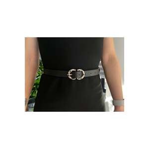 Twist Buckle Women's <b>Trouser</b> <b>Belt</b>, Jacket <b>Belt</b>, Dress <b>Belt</b>, Shirt <b>Belt</b> - BLACK - Product Image 2