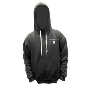Unisex 100% algodón polar pulóver Sudadera con capucha en relieve negro sólido patrón logotipo personalizado bordado sudaderas otoño liso teñido - Product Image 3