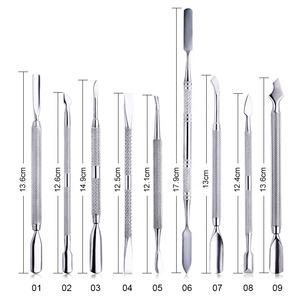 Ensemble professionnel de poussoir à ongles couleur argent 19 pièces en édition limitée avec outil de nettoyage des ongles pour manucure - Product Image 3