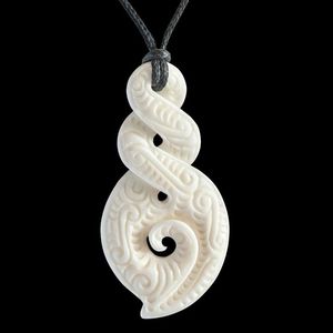 DIFFRANT Collar de marfil de imitación PANDANE Colgante de dientes de dragón Cool man Gargantilla Retro Joyería estilo tribal Collar de hueso - Product Image 6