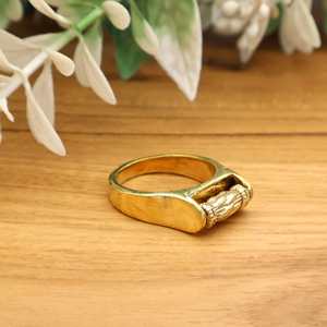 Hermosa Bohemia manos rezando anillo de racimo de latón Tribal bambú declaración regalo para mujeres - Product Image 4