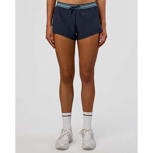 Pantalones cortos de running de tiro medio para mujer - Accelerate 3 en azul marino Futuro - Mar Báltico - Product Image 3