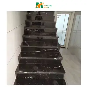 Nero Margiua Cultured Black Marble Tile Marble Stair Tiles