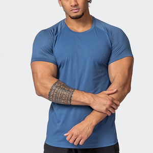 Venta al por mayor 100% poliéster camiseta gimnasio correr seco liso personalizado impreso hombres material ligero mejor venta - Product Image 5