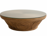 Mesa de Comedor de Ratán para Exteriores - Diseño Ecológico, Cómodo y Duradero para Uso en Casas de Campo y Hoteles