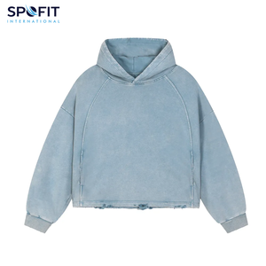 Sweat-shirts pour hommes à bordure brute, délavés à l'acide, tendance hivernale, surdimensionnés, 100% coton, écologiques, streetwear, vente en gros - Product Image 1