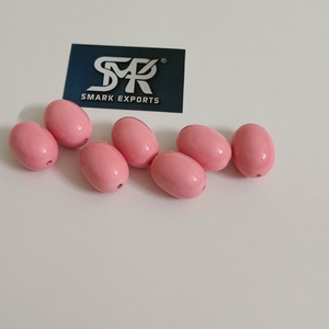 Cuentas de resina ovaladas rosas hechas a mano para diseño de joyería, cuentas artesanales ligeras para collar de pulsera DIY y accesorios hechos a mano - Product Image 4