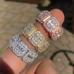 แหวนหมั้นเพชรสีขาวทอง14K & 18K สุดหรูสำหรับผู้หญิงโมอิสซาไนท์สำหรับงานแต่งงาน - Product Image 2