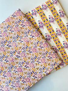 Tela de algodón de lino Bloque de mano indio Impreso Algodón Correr Tela de base más gruesa para la venta - Product Image 3