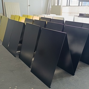 A-Frame Metal Advertising <b>Board</b> Powder Coated Steel Floor-Standing Pavement Sign Custom Color Durable Outdoor Use - Product Image 1