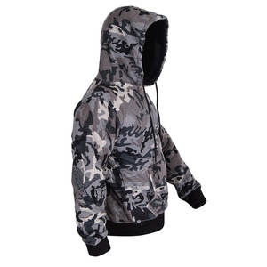 Sudadera con Capucha Oversize de Algodón 100% Tejido Liso para Hombre, Estilo Urbano, Diseño Funcional de Alto Gramaje, Bolsillos Personalizados, Capucha Forrada - Personalizable - Product Image 3