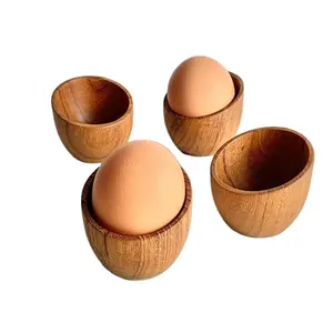 CLASSY LOOK WOODEN <b>EGG</b> STAND WITH HANDLE SOLID WOODEN <b>EGG</b> HOLDER for HOME & KITCHEN UTILITY DECORATION <b>EGG</b> HOLDER - Product Image 1