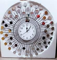 Antique Selling Iron <b>Clock</b> Wall <b>Art</b> Hotel Home Office Bedroom Handmade Decorative Geometric Floral Design Luxury Metal Wall - Product Image 6