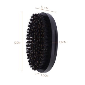 MORGANS INDUSTRIES Ensemble de brosses à barbe en bois, poils de cheval, écologiques, format voyage, outils de toilettage pour hommes, forme ovale, naturels - Product Image 2