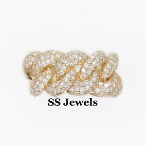 Anillo cubano unisex 925 Plata moissanita VVS banda de boda con estilo hip hop para hombres y mujeres anillo cubano unisex para regalo de aniversario - Product Image 5