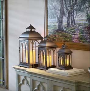 Juego de Tres Piezas de Portavelas de Metal para Mesa, Hecho en India, Decoración para el Hogar, Hotel, Restaurante, Boda, Oficina, Más Vendido - Product Image 2