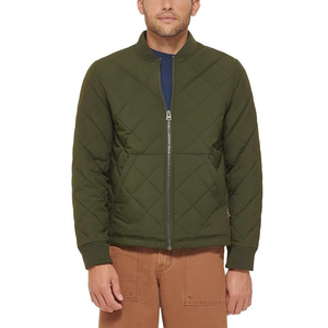 MOQ bajo Precio barato Chaquetas de bombardero de peso pesado de invierno Diseño de logotipo personalizado Chaqueta de bombardero de dobladillo acanalado para hombres - Product Image 1
