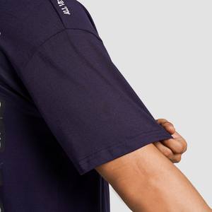 100% pull en jersey de coton pour hommes T-shirt surdimensionné à col montant avec logo personnalisé imprimé par sublimation pour hommes - Product Image 5