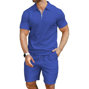 Polo et short de survêtement tendance Eversoft avec poches, évacuation de l'humidité, respirant, costume tricoté - Product Image 2